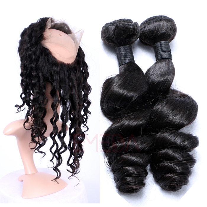 EMEDA Virgin  Malaysian Hair loose wave Natural human Hair Weave Bundles HW037